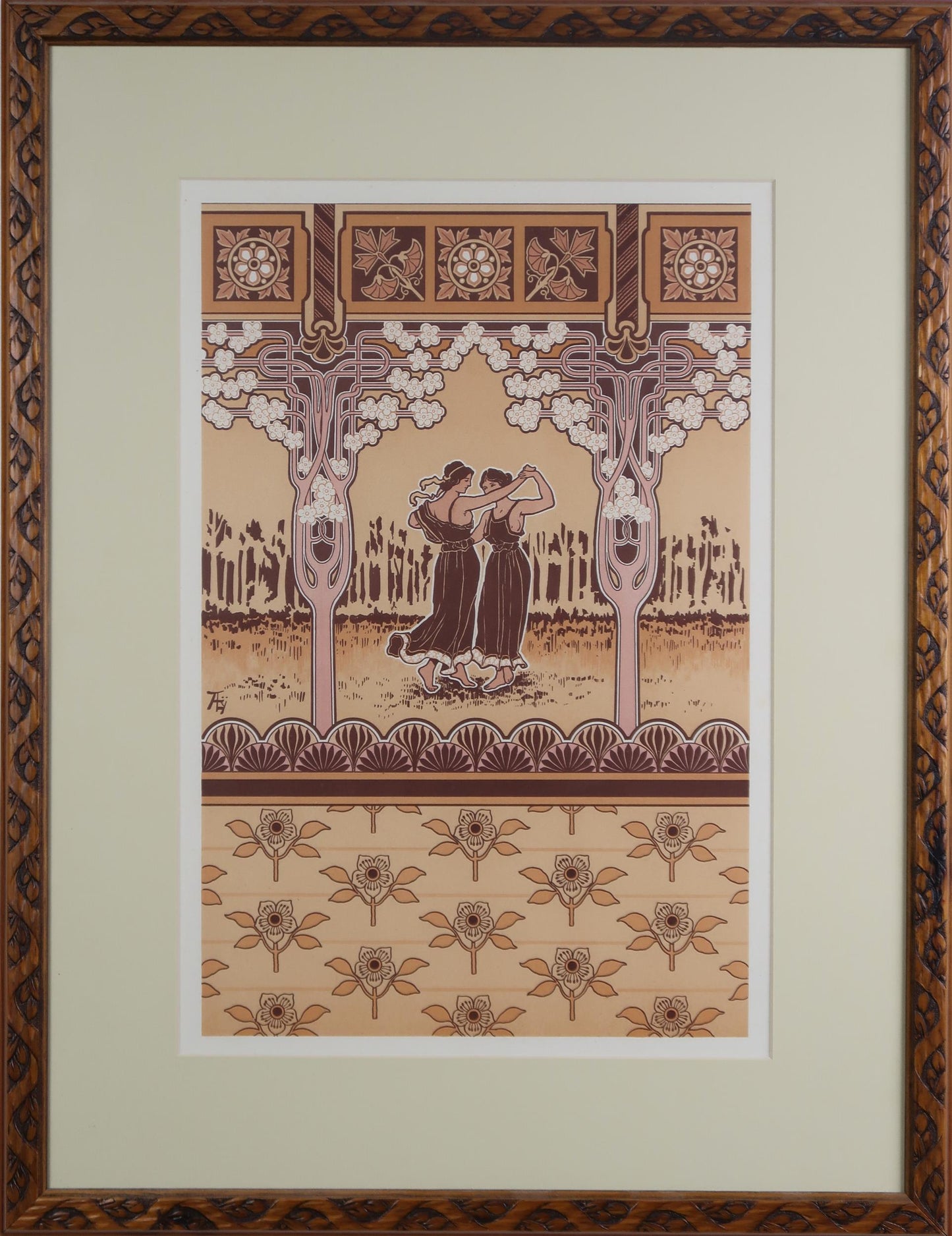 Four exquisite Art Nouveau lithographs