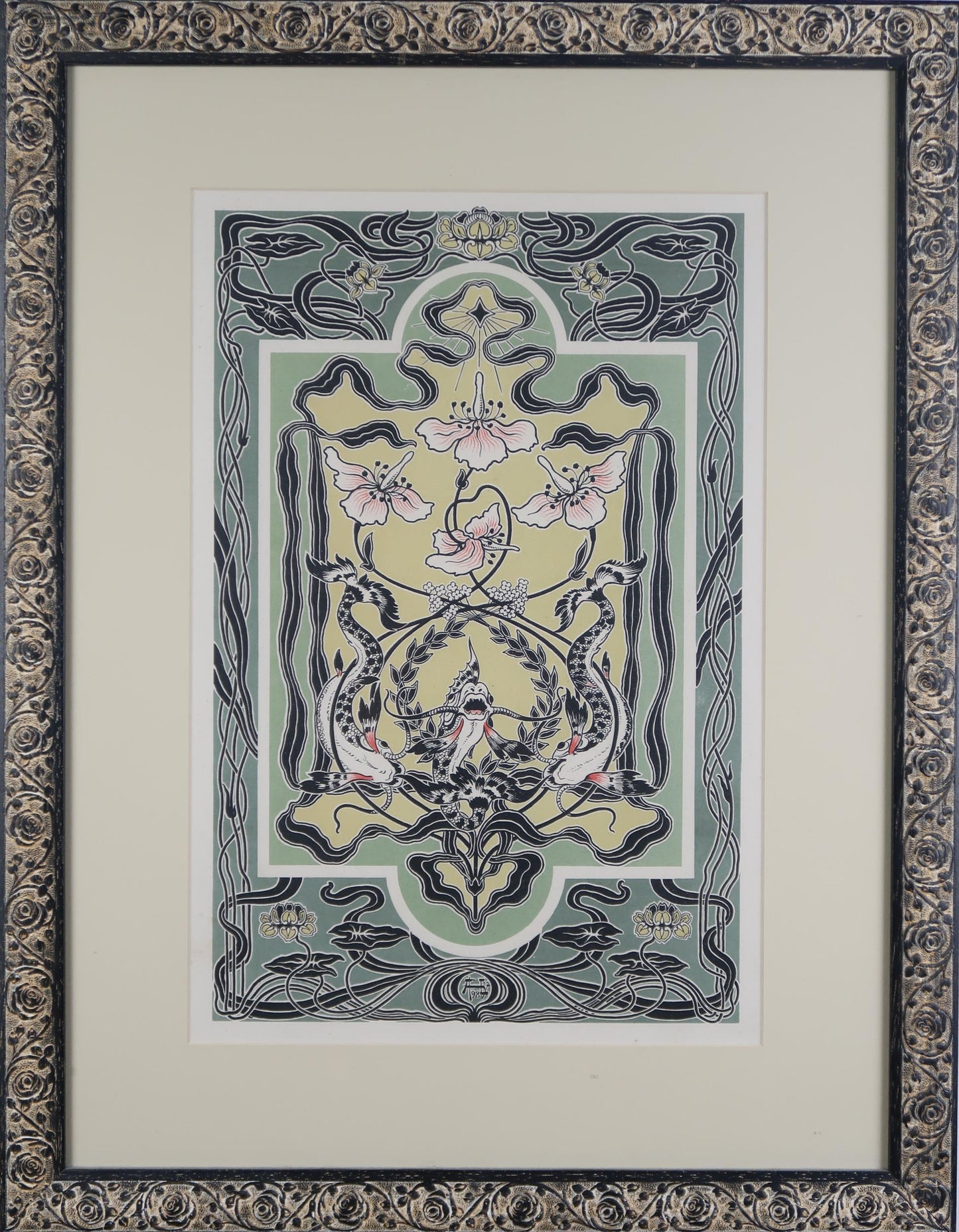 Four exquisite Art Nouveau lithographs