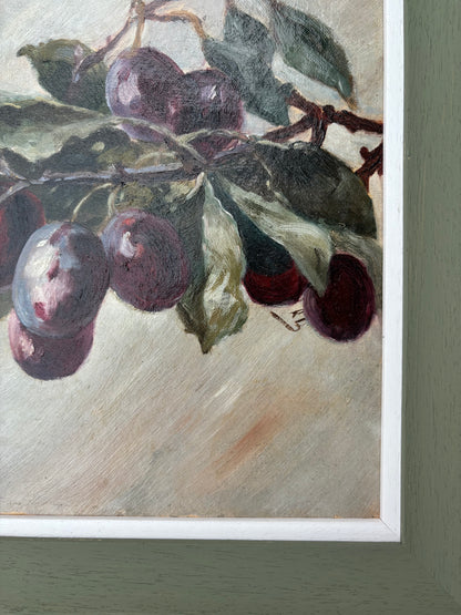 Still life with plums