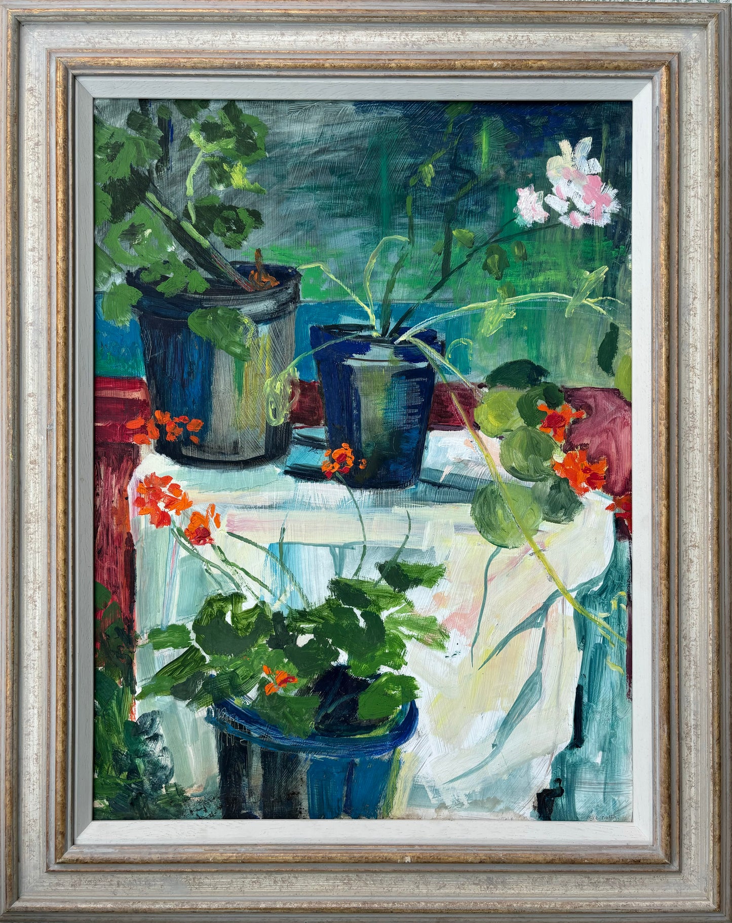 Still life with Geraniums by Sternberg