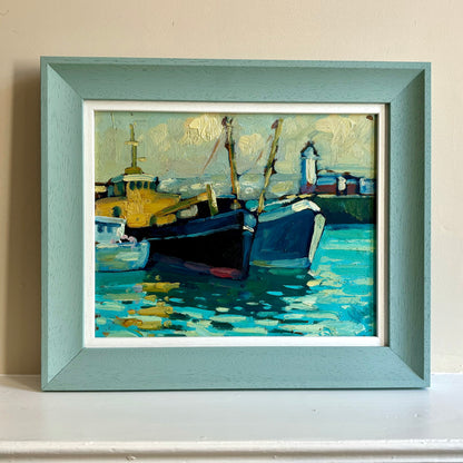 Newlyn Harbour by Bob Vigg (1932-2001)