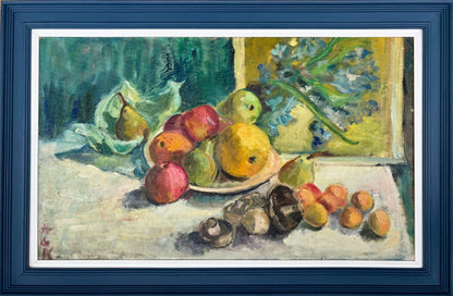 Still Life with Apples and Flowers