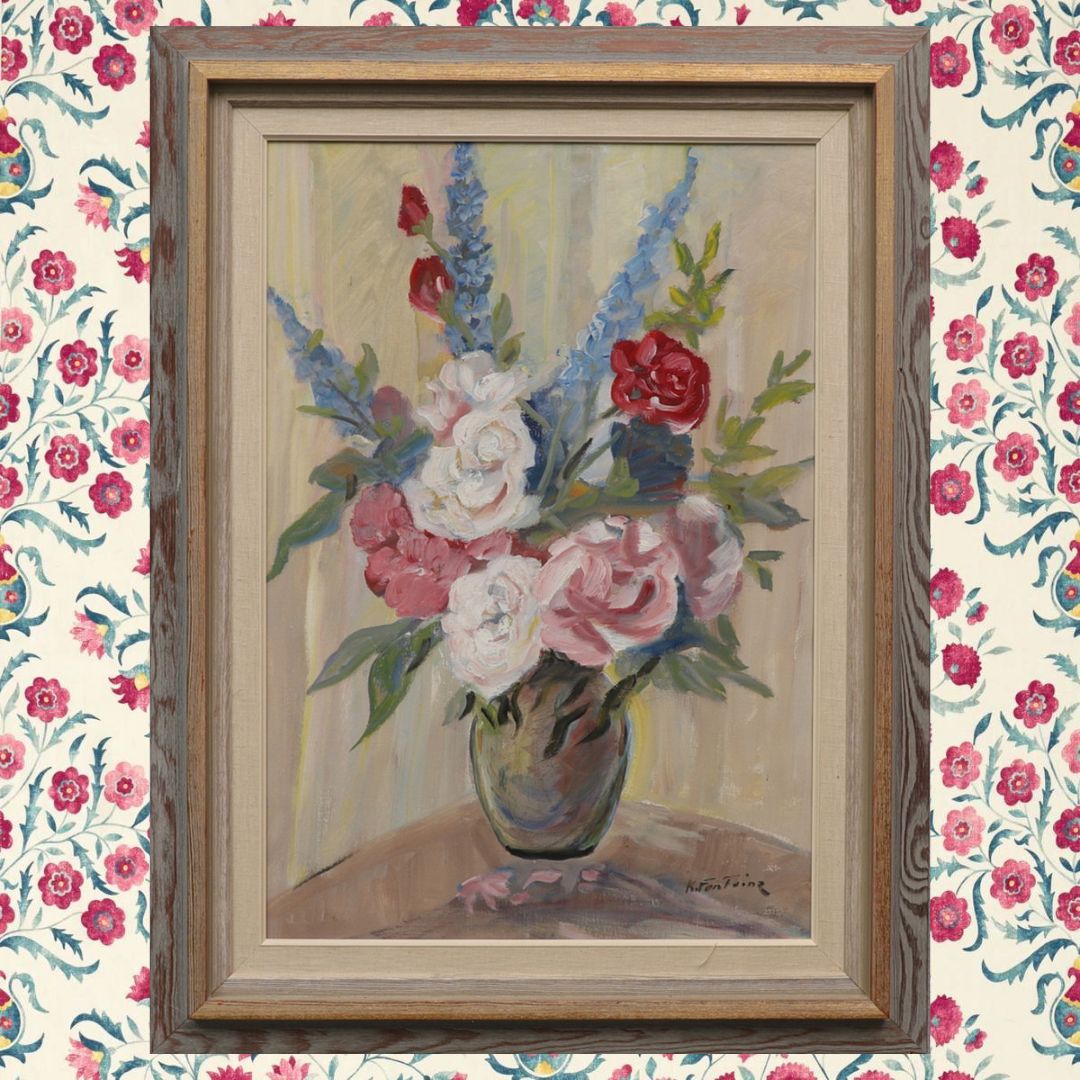 Still life of flowers by Katarina Fontaine (1897-1970)