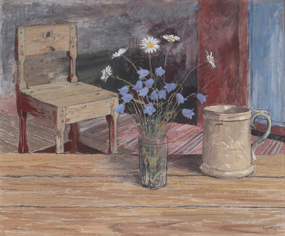 Interior with flowers in a vase